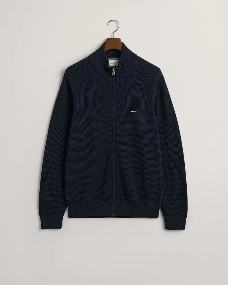 GANT  Gant Cotton Piqué Zip Cardigan for Men | Best Price UAE
