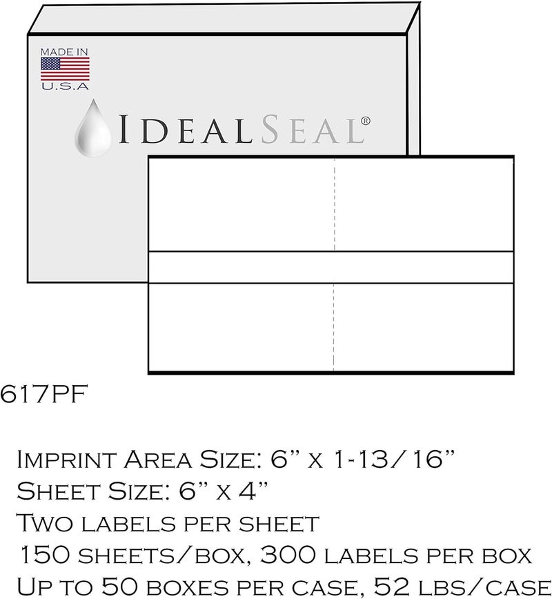 IDEALSEAL High Quality 6x4 Postage Meter Tape Compare to PB 612-0, 612-7, 612-9, 620-9 Neopost 7449704, PC2N Hasler 9004080 150 Count Personal Post Office e700 - Image 2
