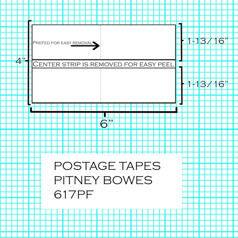 IDEALSEAL High Quality 6x4 Postage Meter Tape Compare to PB 612-0, 612-7, 612-9, 620-9 Neopost 7449704, PC2N Hasler 9004080 150 Count Personal Post Office e700 - Image 3