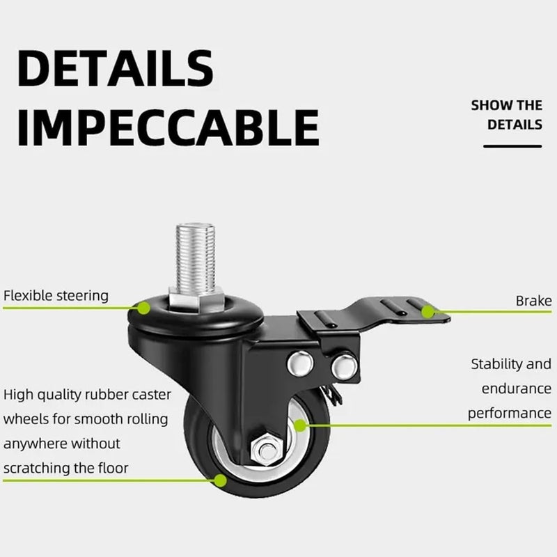 SKY-TOUCH Mobile TV Stand Cart,Rolling TV Stand,32”-70“ Floor TV Mount Stand,Height Adjustable with Lockable Casters,2 Tier AV Shelves for Large Flat Panel LED Screen,Max VESA 600 * 400mm - Image 4