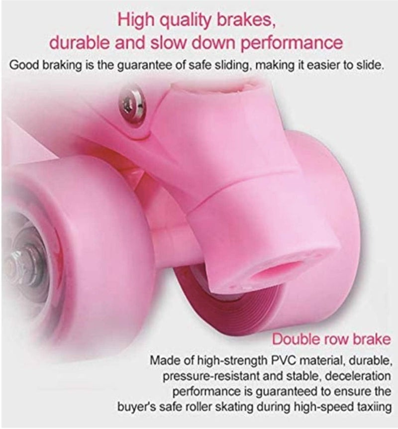 LIMOS Roller Skates Shoes,Double Rows 4 Wheels, Adjustable Shoe Size AREA for Boys And Girls - Image 4