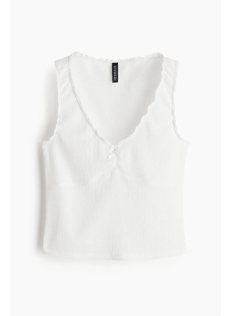 H&M Crinkled jersey vest top