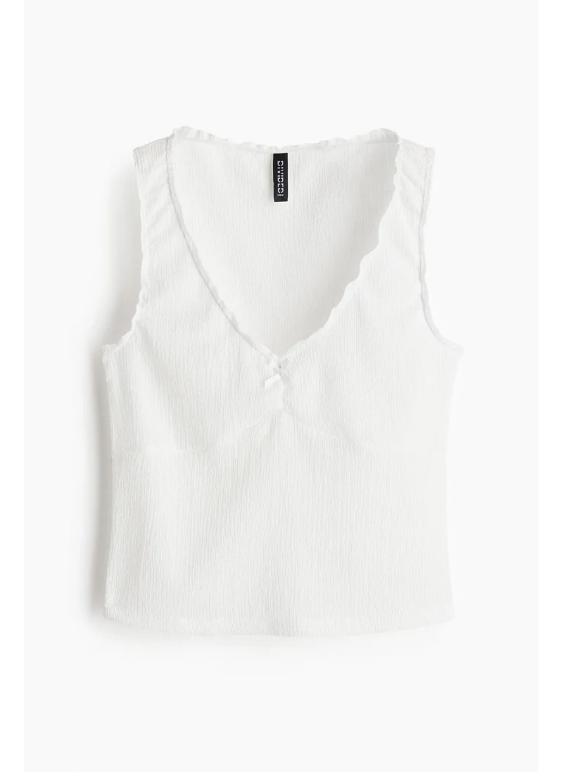 اتش اند ام Crinkled jersey vest top