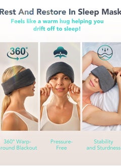 SKG SKG Restore Sleep Mask-100% Sleep Mask Blackout for Men Women, International Travel Essential, Large Size with Wide Width  - Image 4