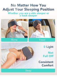 SKG SKG Restore Sleep Mask-100% Sleep Mask Blackout for Men Women, International Travel Essential, Large Size with Wide Width  - Image 5