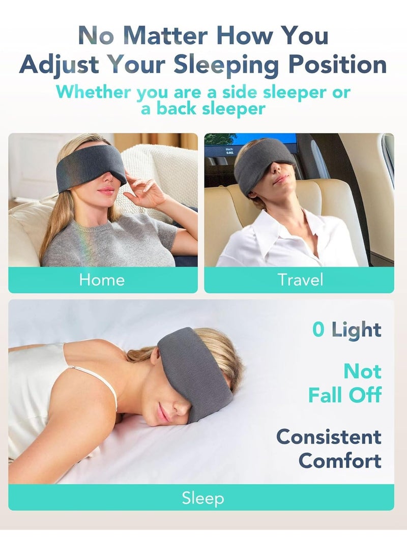 إس كيه جي SKG Restore Sleep Mask-100% Sleep Mask Blackout for Men Women, International Travel Essential, Large Size with Wide Width - Image 5
