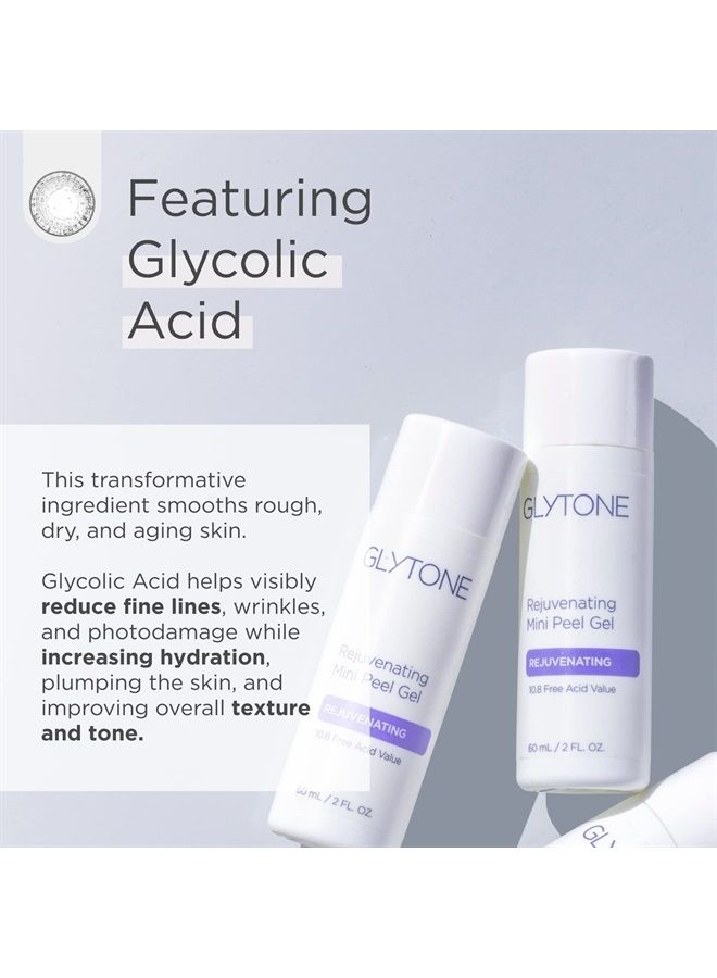 Glytone Rejuvenating Mini Peel Gel - With 10.8% Glycolic Acid - Face Mask Resurfaces and Retexturizes for Glowing Skin - Fragrance-Free - 2 fl. oz. - Image 3