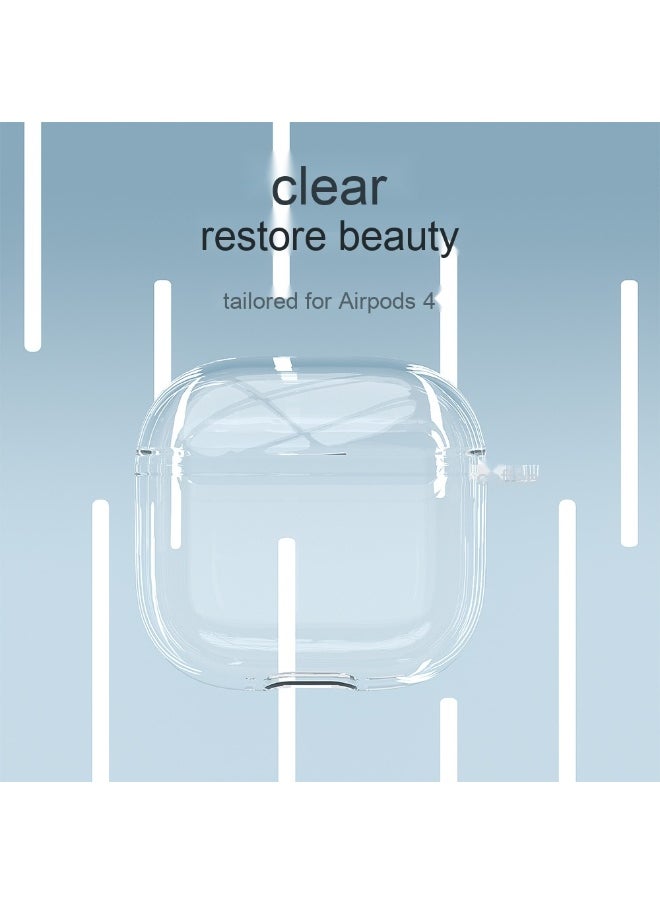 Generic - Fashion Transparent Soft Shell Protective Case Cover for Apple AirPods 4 for Men Women - Image 1