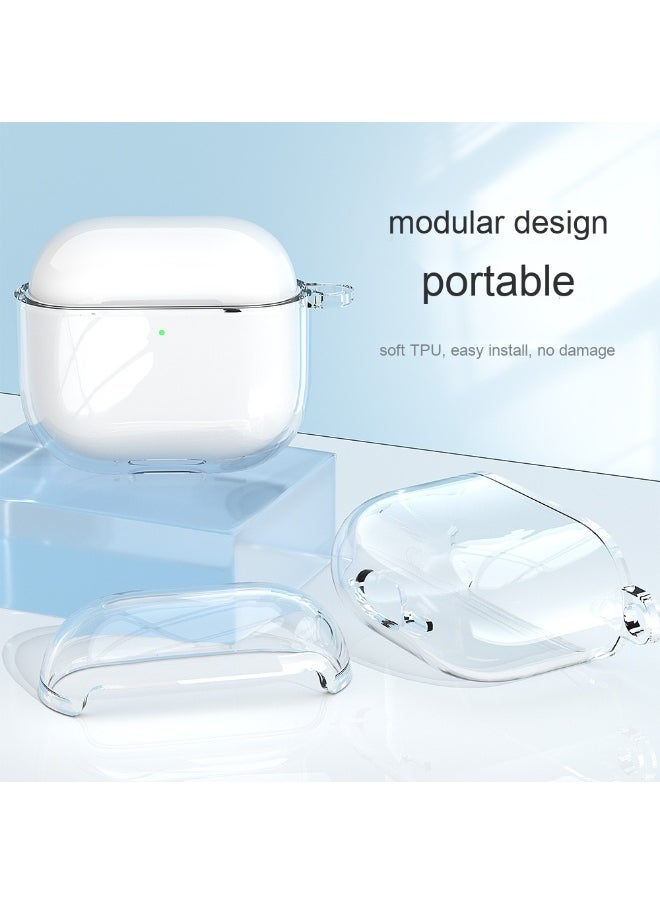 Generic - Fashion Transparent Soft Shell Protective Case Cover for Apple AirPods 4 for Men Women - Image 1