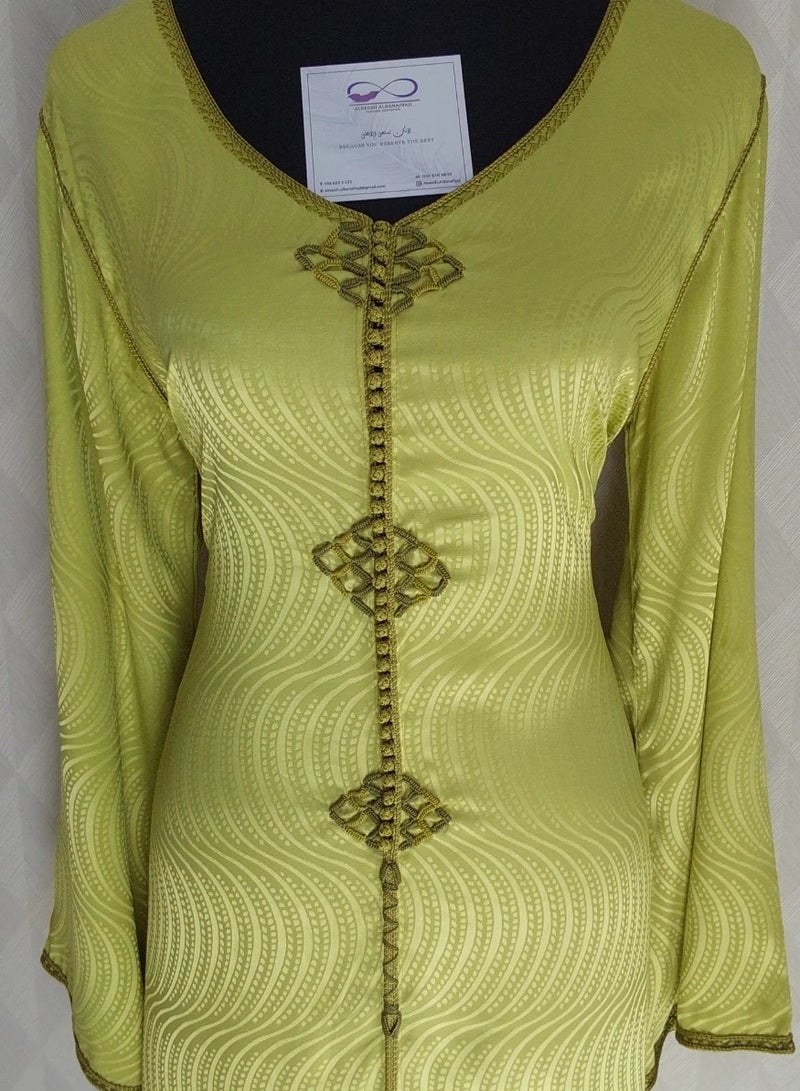 ALREESH ALBANAFSAJI DRESS green