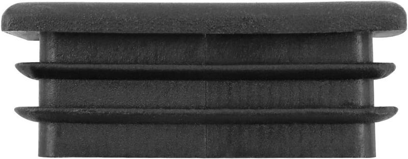 QWORK QWORK 10 PCS 1 X 2 Rectangle Black Plastic Plug End Cap for Pipe Tubing Chair Leg  - Image 4