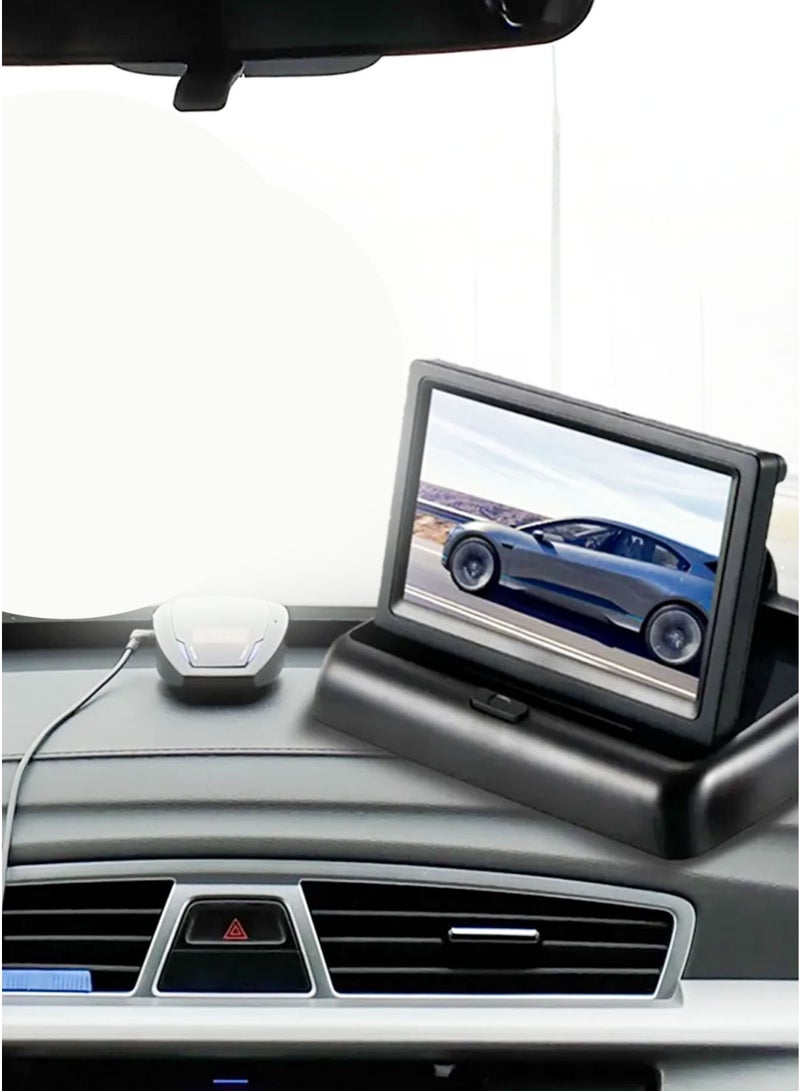 شاشة رؤية خلفية للسيارة TFT-LCD – مدخلين فيديو، عرض واضح ومريح، تشغيل 12 فولت - Image 5