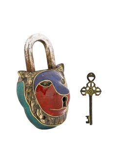 N/M NM Brass Lion Lock with Stone Decoration  - Image 2