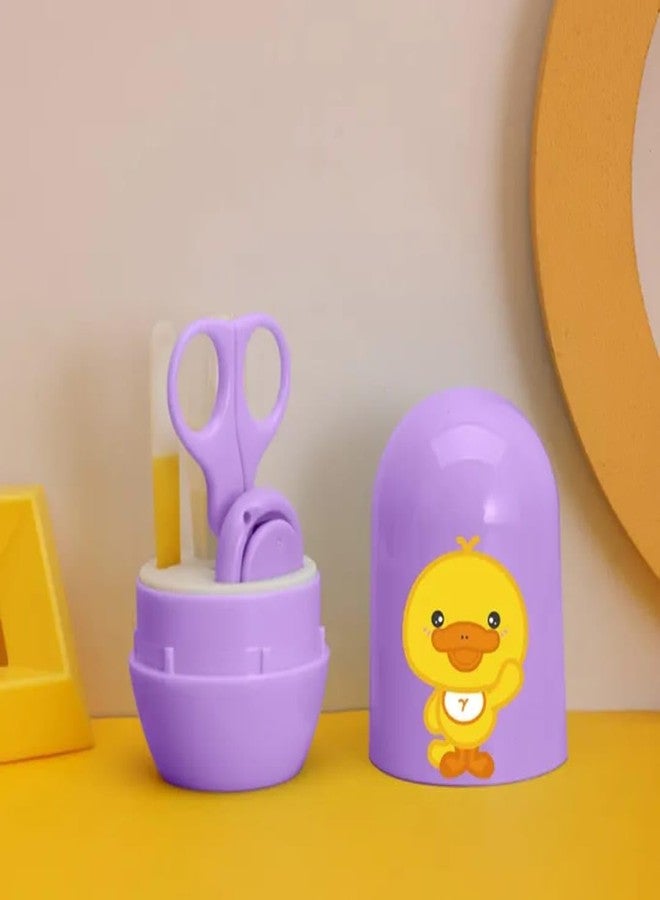 Kalra Magic 4 In 1 Baby Grooming Kit Portable Newborn Manicure & Healthcare Accessories Set Safe 0 Months Infant & Toddler Hygiene Care With Nail Clippers Scissors Nail Cutter & Travel Case (Purple) - Image 2