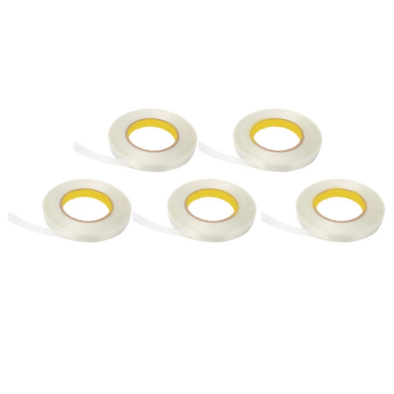 Heavy Duty Filament Strapping Tape: 15mm Width 50m Length 0.15mm Adhesive Layer - Fiberglass Reinforced High Tensile Strength 5Pcs Tape for Shipping Packaging Furniture Tooling - Image 2