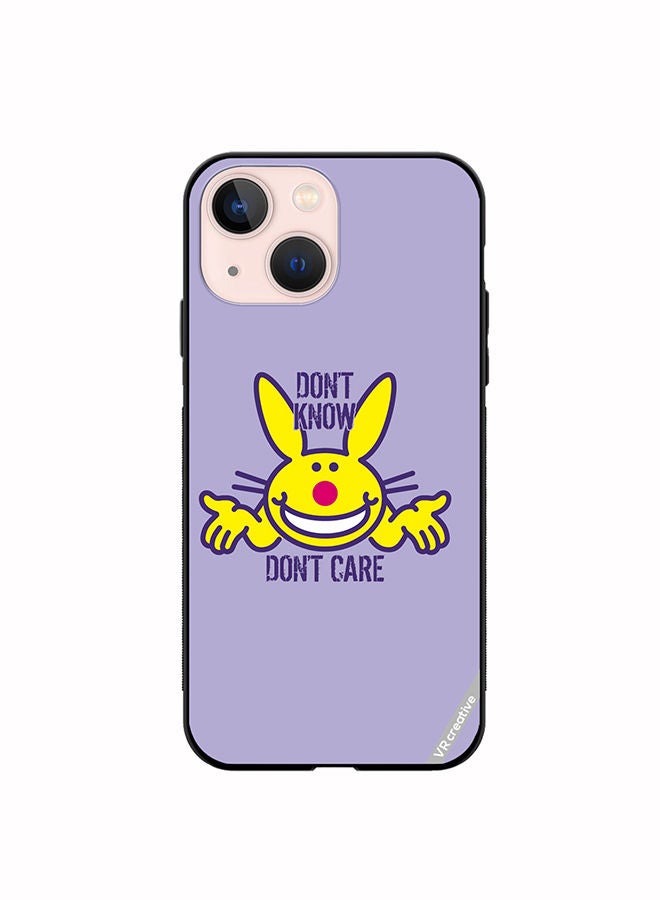 VR CREATIVE Protective Case Cover For Apple iPhone 13 mini Dont Know Dont Care Design Multicolour - Image 1