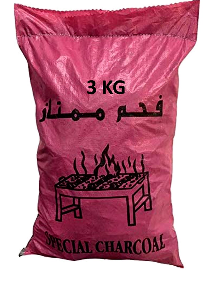 GO2CAMPS 3KG-Mumtaz Natural Hardwood Charcoal/BBQ Wooden Charcoal  - Image 1