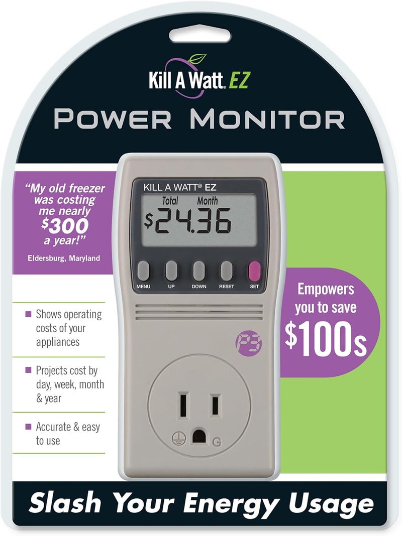 P3 International P4460 Kill A Watt EZ Electricity Usage Monitor - Energy Efficiency Tool in Grey - Image 4