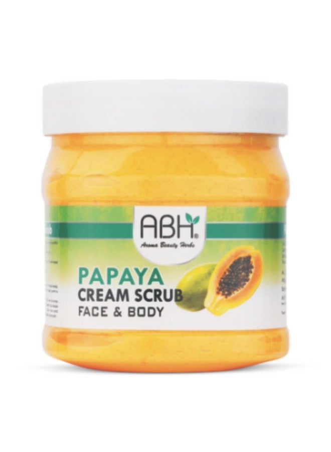 ABH Papaya Cream Scrub 200gm - Exfoliating & Moisturizing Scrub with Papaya Extract, Removes Dead Skin Cells, Brightens & Smoothens Skin for a Radiant, Fresh Glow