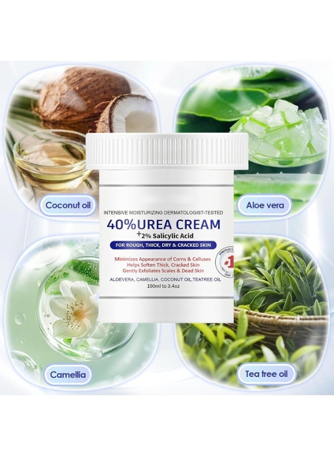 DERMFREE Urea Cream 40 Percent, Deep Moisturizing, Foot Cream, Feet Deep Moisturizing Nourishing Formula, Repair & Daily Care, Feet Hard Skin Remover for Rough, Dry, Thick Skin, Callus Remover - Image 5