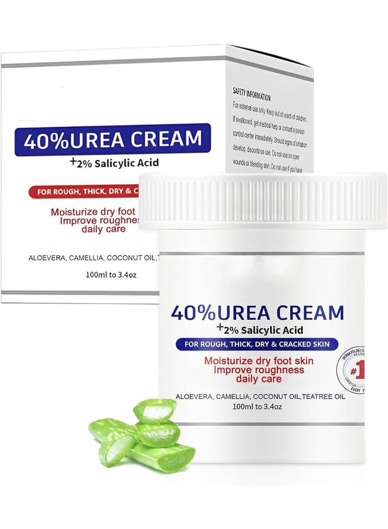 DERMFREE Urea Cream 40 Percent, Deep Moisturizing, Foot Cream, Feet Deep Moisturizing Nourishing Formula, Repair & Daily Care, Feet Hard Skin Remover for Rough, Dry, Thick Skin, Callus Remover - Image 1