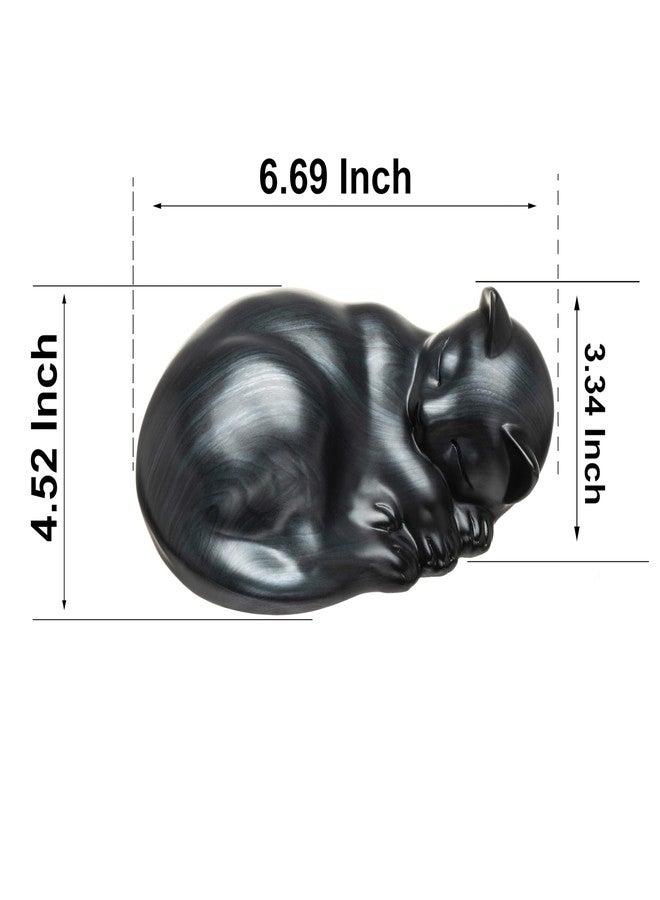 Kriss Art Pet Urns,Sleeping Resin Cremation Cat Urn, Cat Urns for Ashes, Small Animal Urn,Small Pet Urns (Black)… - Image 3