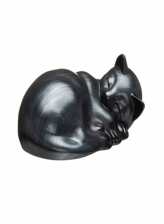 Kriss Art Pet Urns,Sleeping Resin Cremation Cat Urn, Cat Urns for Ashes, Small Animal Urn,Small Pet Urns (Black)… - Image 1