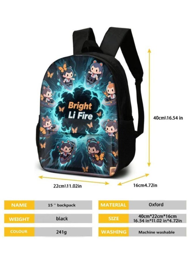 Bright Li Fire Three-piece set of cartoon bags, easily cope with various occasions (students, children, friends' outings, mountain climbing, schooling, etc.) | Backpack + hand-held + stationery bag | School season/holiday gifts - 51 - Image 5