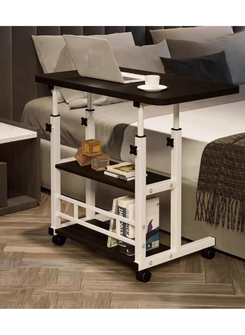 DubaiGallery Mobile Bedside Laptop Desk, Height Adjustable Sit Stand Mobile Laptop Computer Tablet,Laptop Table Desk,Computer Writing Desk Stand for Bedroom  - Image 2