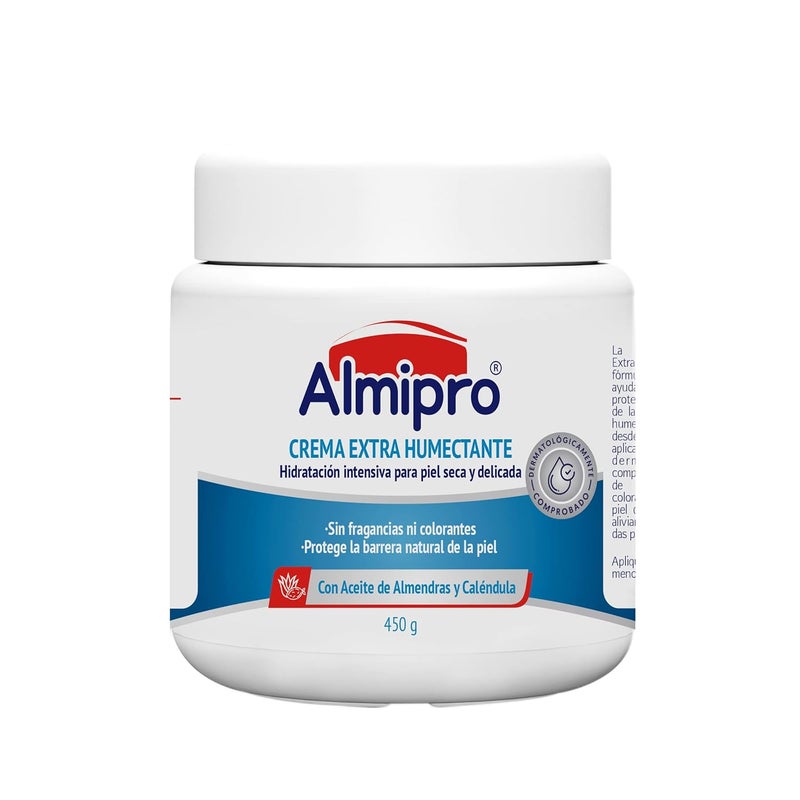 almipro Extra Moisturizing Cream for Dry & Delicate Skin – Hydrating & Nourishing Body Cream with Calendula & Almond Oils –Fragrance-Free & Non-Greasy – 15 oz