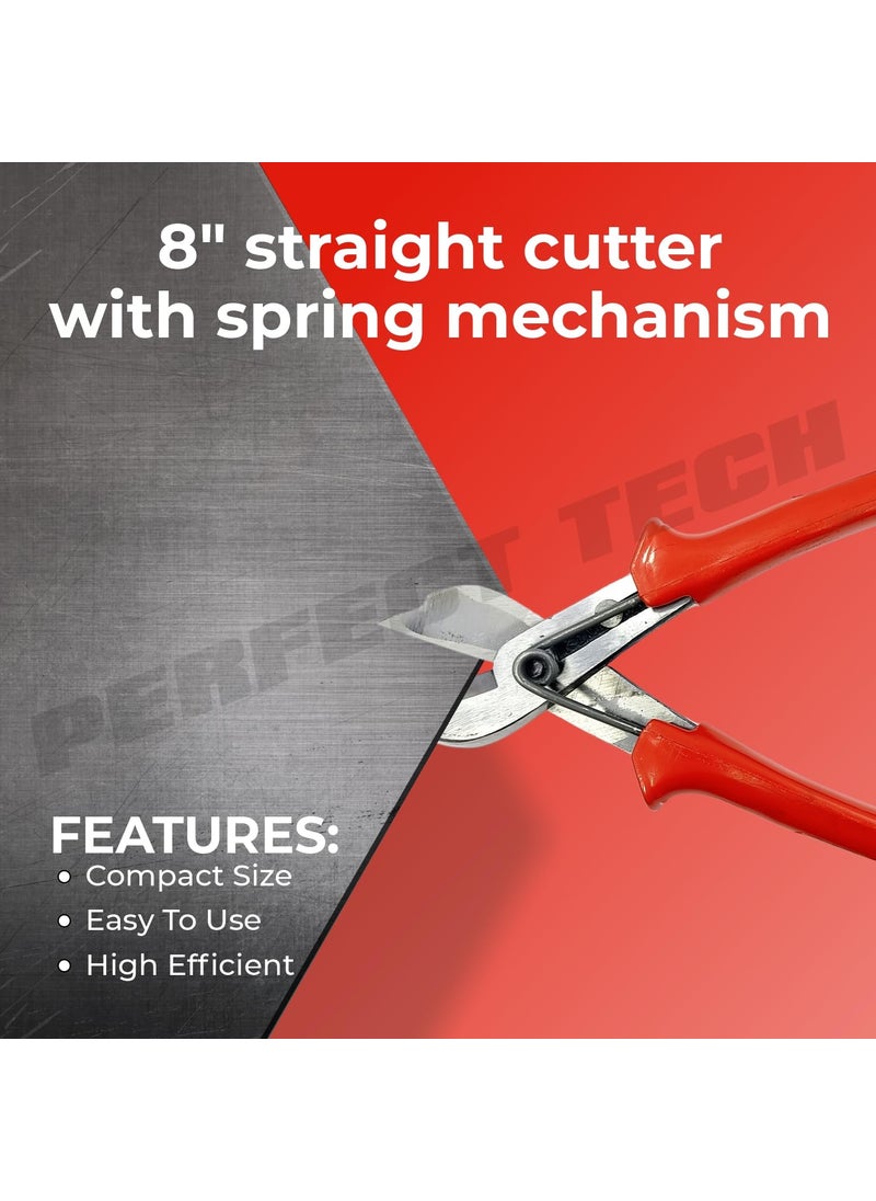 PERFECT TECH PERFECT TECH Multipurpose Tin Snip Heavy Duty 8 Inch Designed For Cutting Through Various Materials With Ease Accuracy Can Cut Electrical WiresMetal SheetTin PVC Channel LED Light Profile  - Image 5