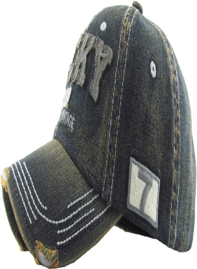 KBETHOS KBVT-500 DDM Fashion Vintage Lucky Rock N Roll Rockstar Distressed Washed Assorted Baseball Cap Dad Hat Adjustable Unisex - Image 3