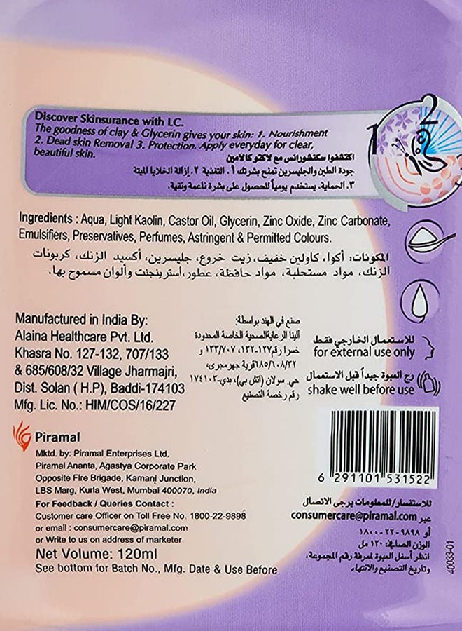 Lacto Calamine Classic Daily Use Formula with Balanced Kaolin and Glycerin 120ml - Image 3