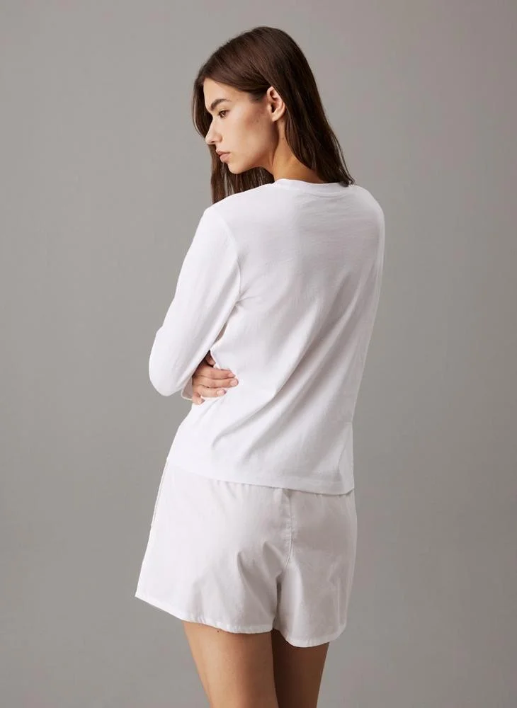 CALVIN KLEIN Logo Crew Neck Nightwear T-Shirt