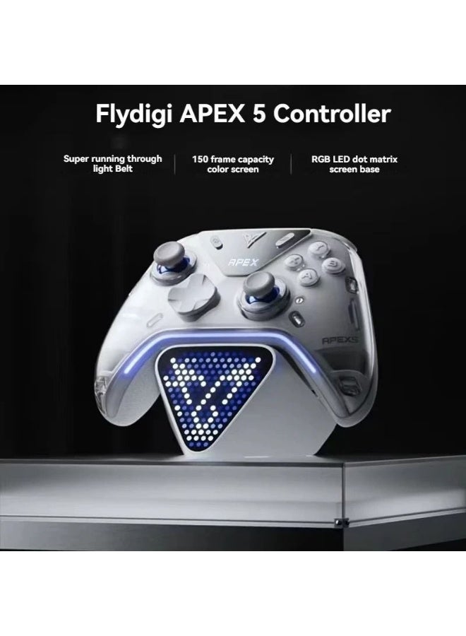فلاي ديجي فلايديجي أبكس 5 محاكي الألعاب اللاسلكي مع التحكم الدقيق والاهتزاز الشامل لجهاز PC Switch 2 Mobile TV Box، أبيض - Image 3