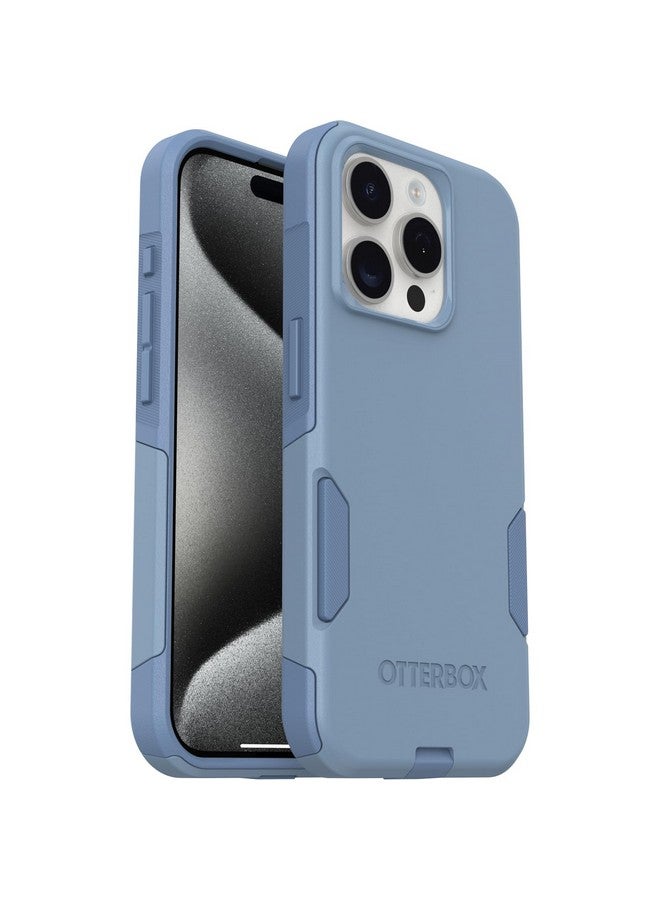 أوتربوكس جراب OtterBox Commuter Series لهاتف iPhone 15 Pro (فقط) - قماش جينز أنيق (أزرق)، نحيف ومتين، مناسب للجيب، مع حماية للمنافذ - Image 5