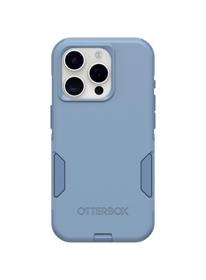 أوتربوكس جراب OtterBox Commuter Series لهاتف iPhone 15 Pro (فقط) - قماش جينز أنيق (أزرق)، نحيف ومتين، مناسب للجيب، مع حماية للمنافذ - Image 1