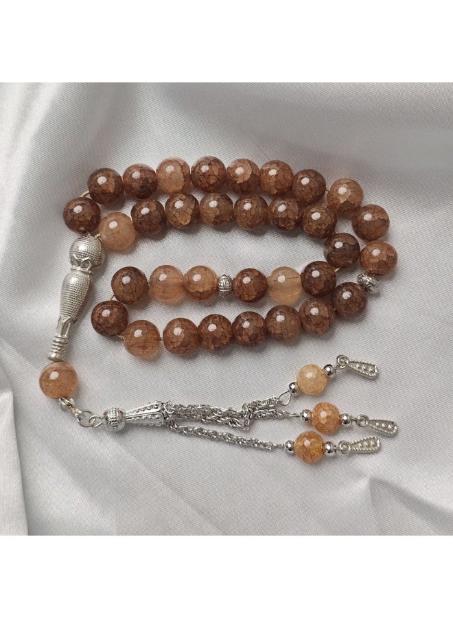 NIBEMINENT 33 Muslim Prayer Beads Dark Brown/10mm