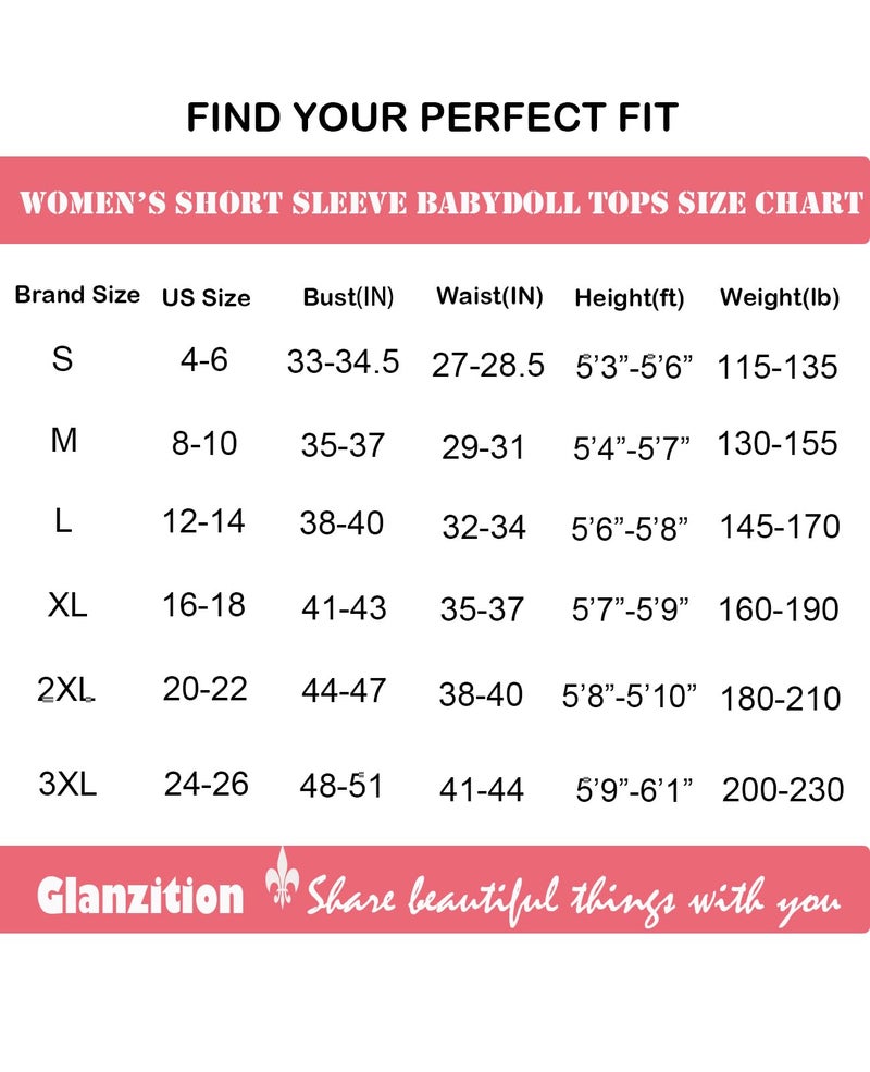 Glanzition بلوزات صيفية للنساء أنيقة للحمل بأكمام قصيرة تي شيرتات طويلة نبيذي M - Image 5