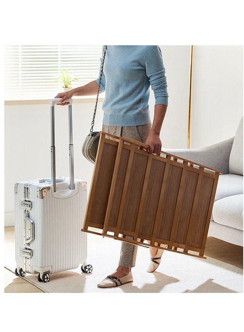 LINGWEI 6 Tier Foldable Bamboo Shoe Rack Shoe Shelf Storage Organizer For Closet Porch Entryway Bathroom and Living Room - Image 5