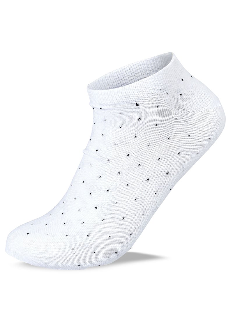 SAM SOCKS Men Set of 3 Ankle Dots Casual Socks Black-Grey-White  - Image 2