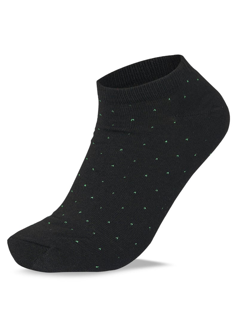 SAM SOCKS Men Set of 3 Ankle Dots Casual Socks Black-Grey-White  - Image 3