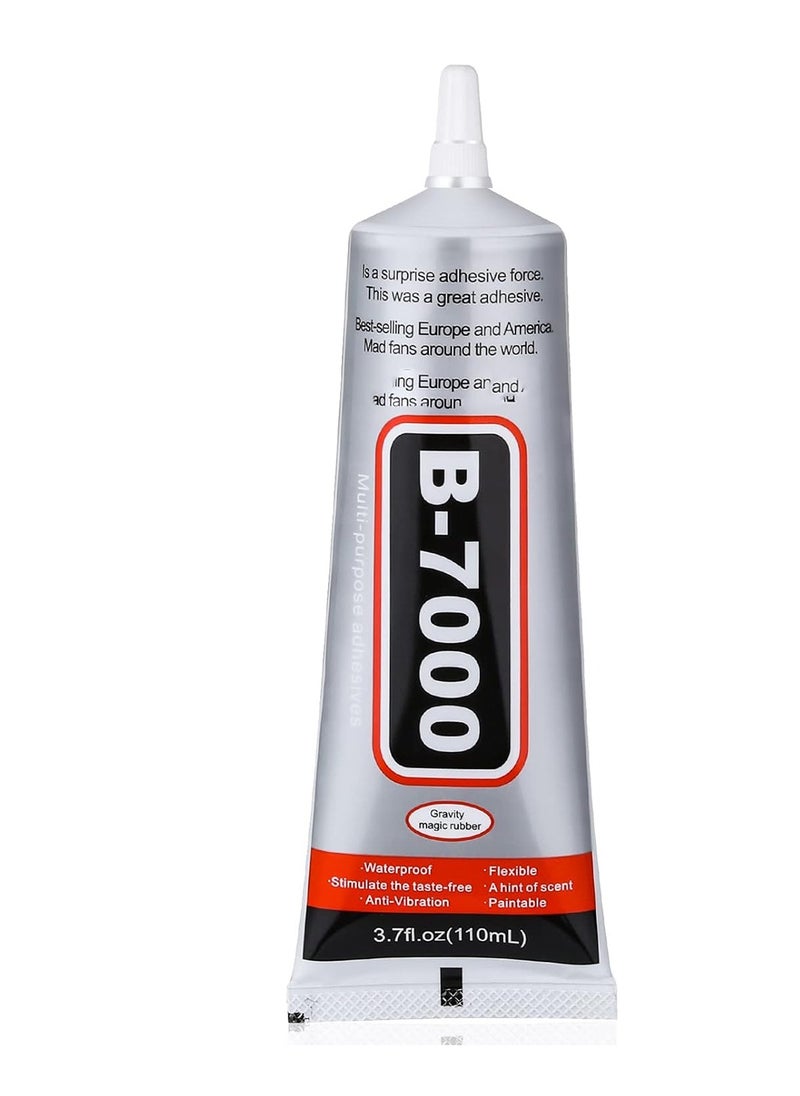 Generic B-7000 110ml (3.7oz) Glue with Precision Tips Adhesive Glue for Craft DIY Jewelry Phone Screen Repair RC Tires Paste  - Image 1