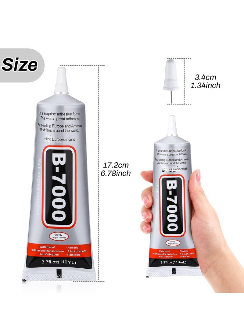 Generic B-7000 110ml (3.7oz) Glue with Precision Tips Adhesive Glue for Craft DIY Jewelry Phone Screen Repair RC Tires Paste  - Image 3