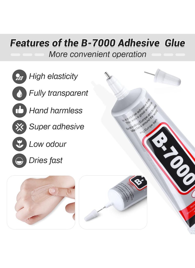 Generic B-7000 110ml (3.7oz) Glue with Precision Tips Adhesive Glue for Craft DIY Jewelry Phone Screen Repair RC Tires Paste  - Image 4