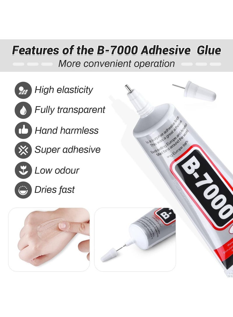 B-7000 110ml (3.7oz) Glue with Precision Tips Adhesive Glue for Craft DIY Jewelry Phone Screen Repair RC Tires Paste - Image 4