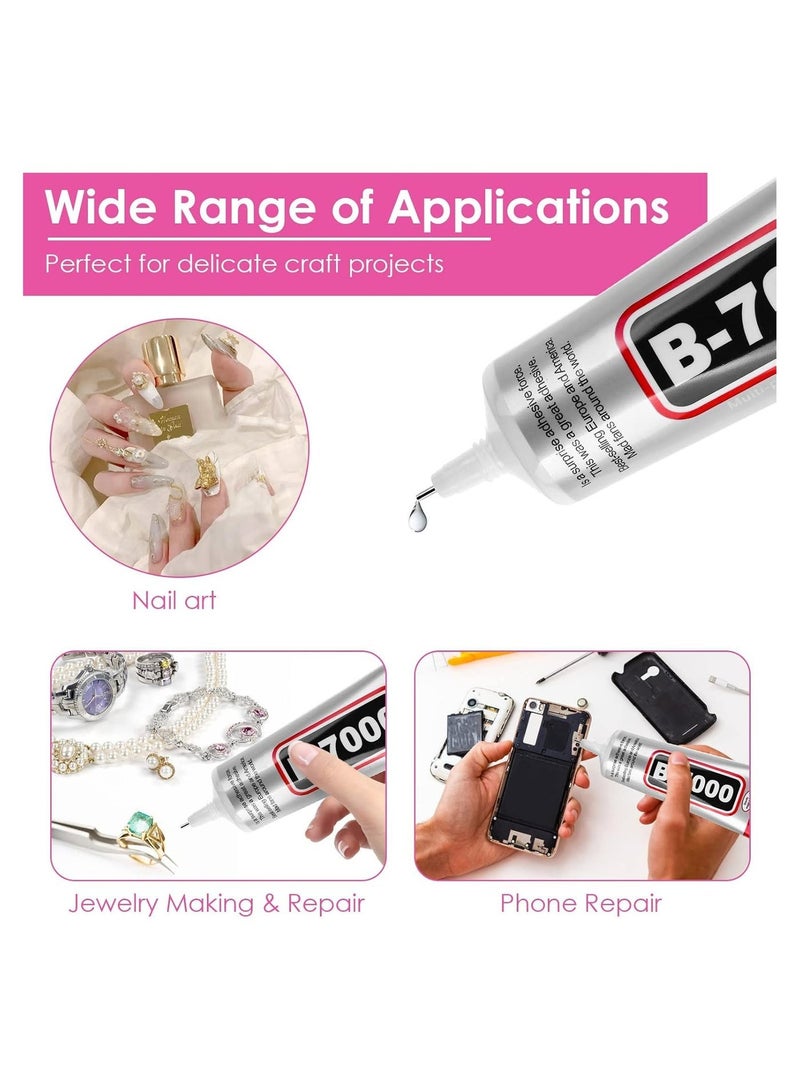 B-7000 110ml (3.7oz) Glue with Precision Tips Adhesive Glue for Craft DIY Jewelry Phone Screen Repair RC Tires Paste - Image 5