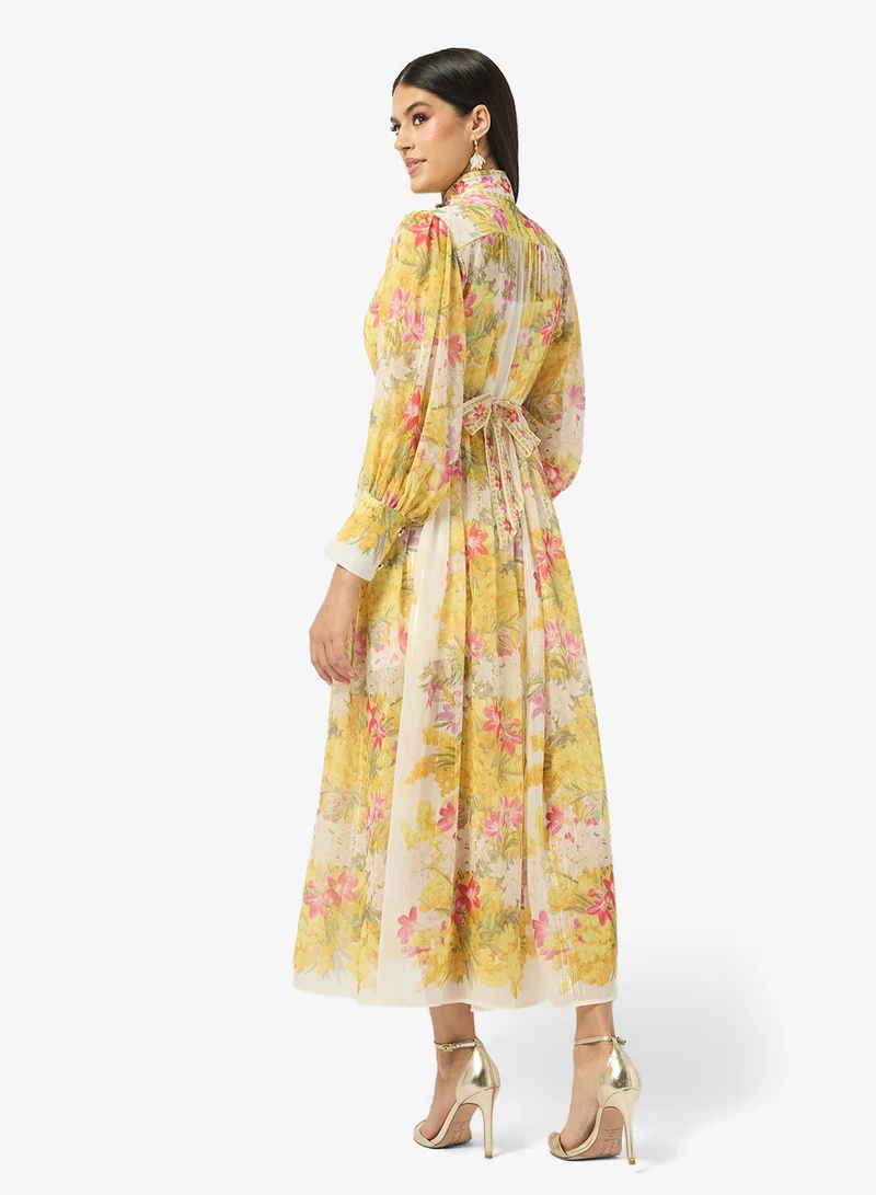 ايلا Abstract Print Dress