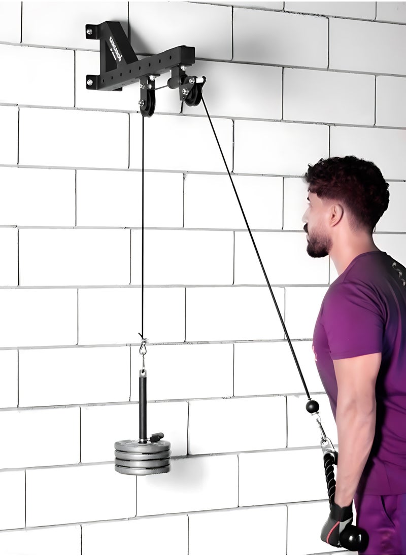 KANGAROO Pull-up machine set with double weight lifting pulley with 360 degree control and 10 kg weights Bundle  - Image 1