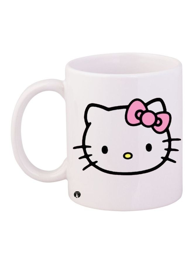 RYN Hello Kitty Printed Coffee Mug White/Black/Pink 11ounce